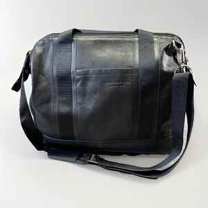 Marc New York Black Faux Leather Duffel Bag – Travel Tote by Andrew Marc
